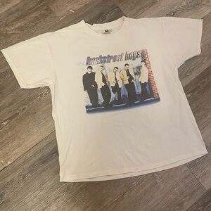 VTG Backstreet Boys T-Shirt 1998 Tour Men’s Large Double Sided 90s Distress RARE